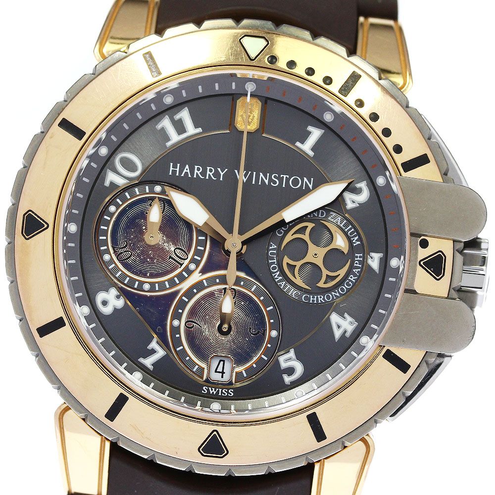 ハリーウィンストン HARRY WINSTON 410-MCA44RZC.A オーシャンダイバー K18PG 自動巻き メンズ箱・保証書付き_781256