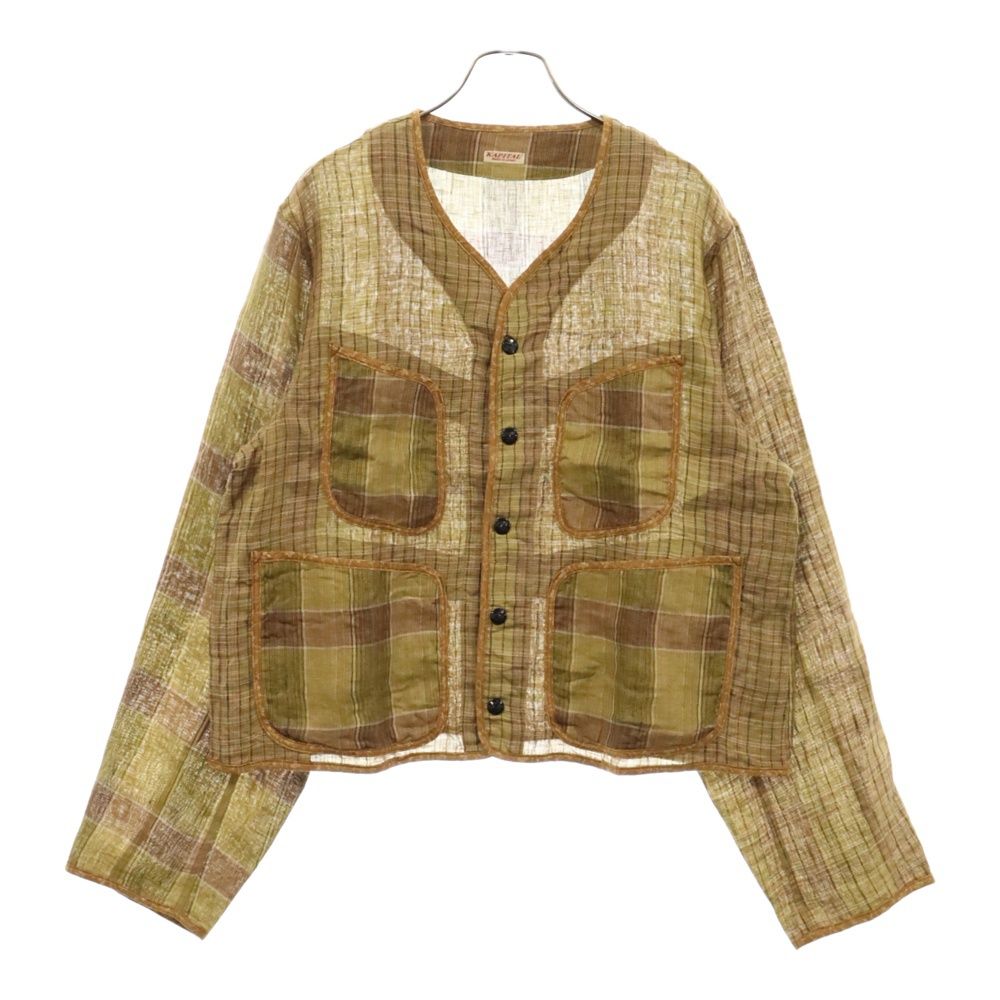 KAPITAL (キャピタル) 4ポケット リネンジャケット カーキ K1604LJ134