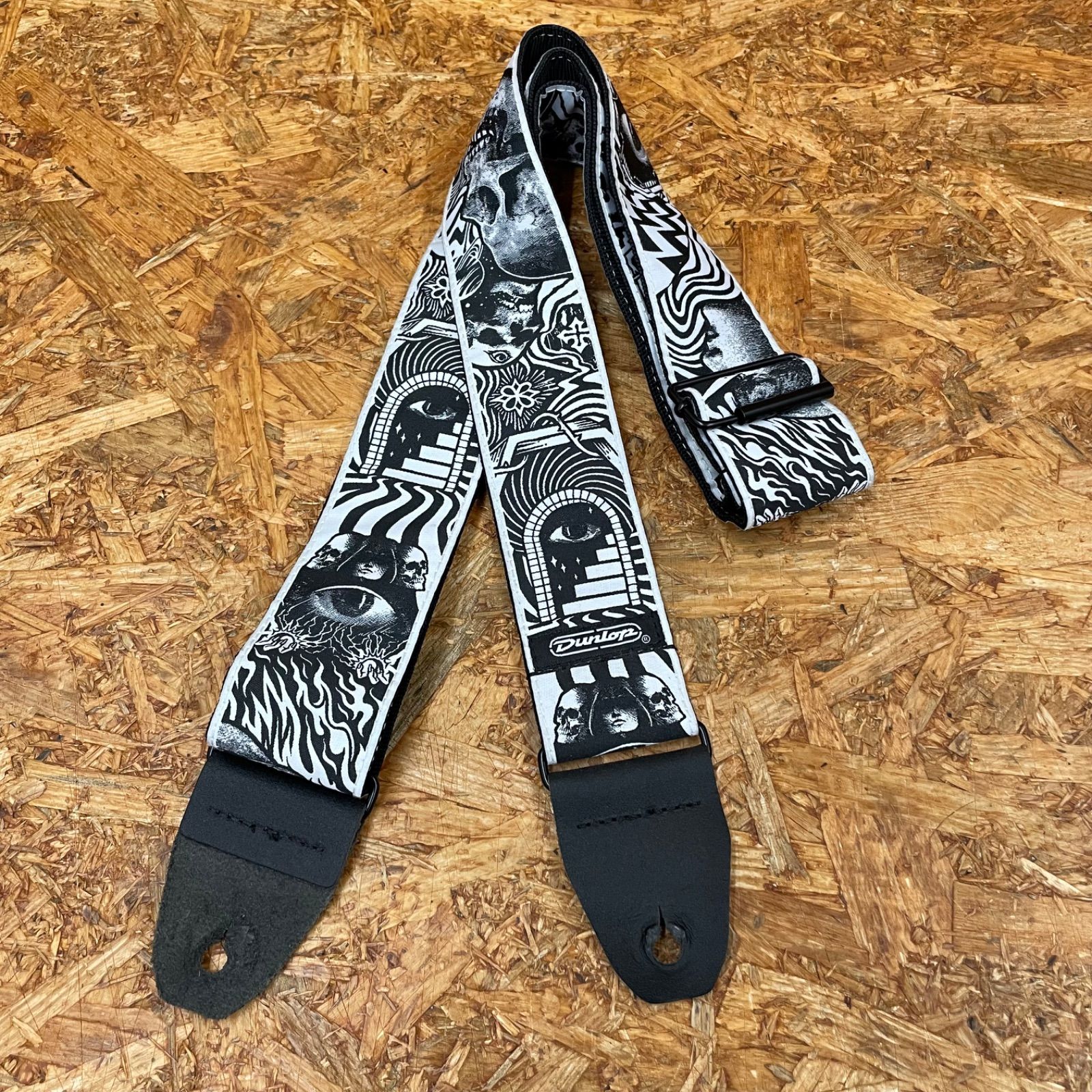 JIM DUNLOP ジムダンロップ ILD04 ILOVEDUST Strap Skulls ギターストラップ GUITAR BASS ベース エレキ アコースティック アコギ フォーク スカル 白 黒