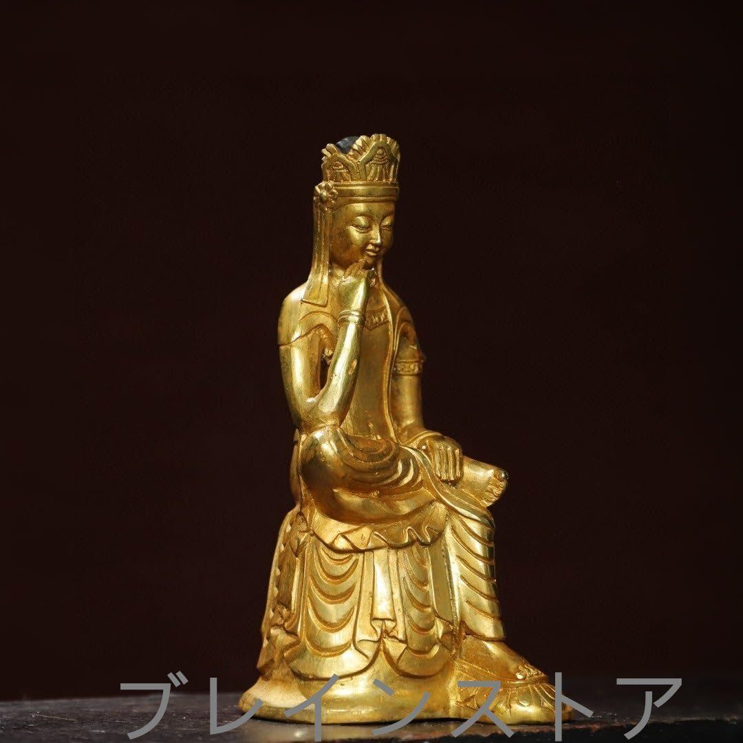 弥勒菩薩像、 楽天市場】弥勒仏（弥勒菩薩） 銅造鍍金彫金仕上げ 一点もの