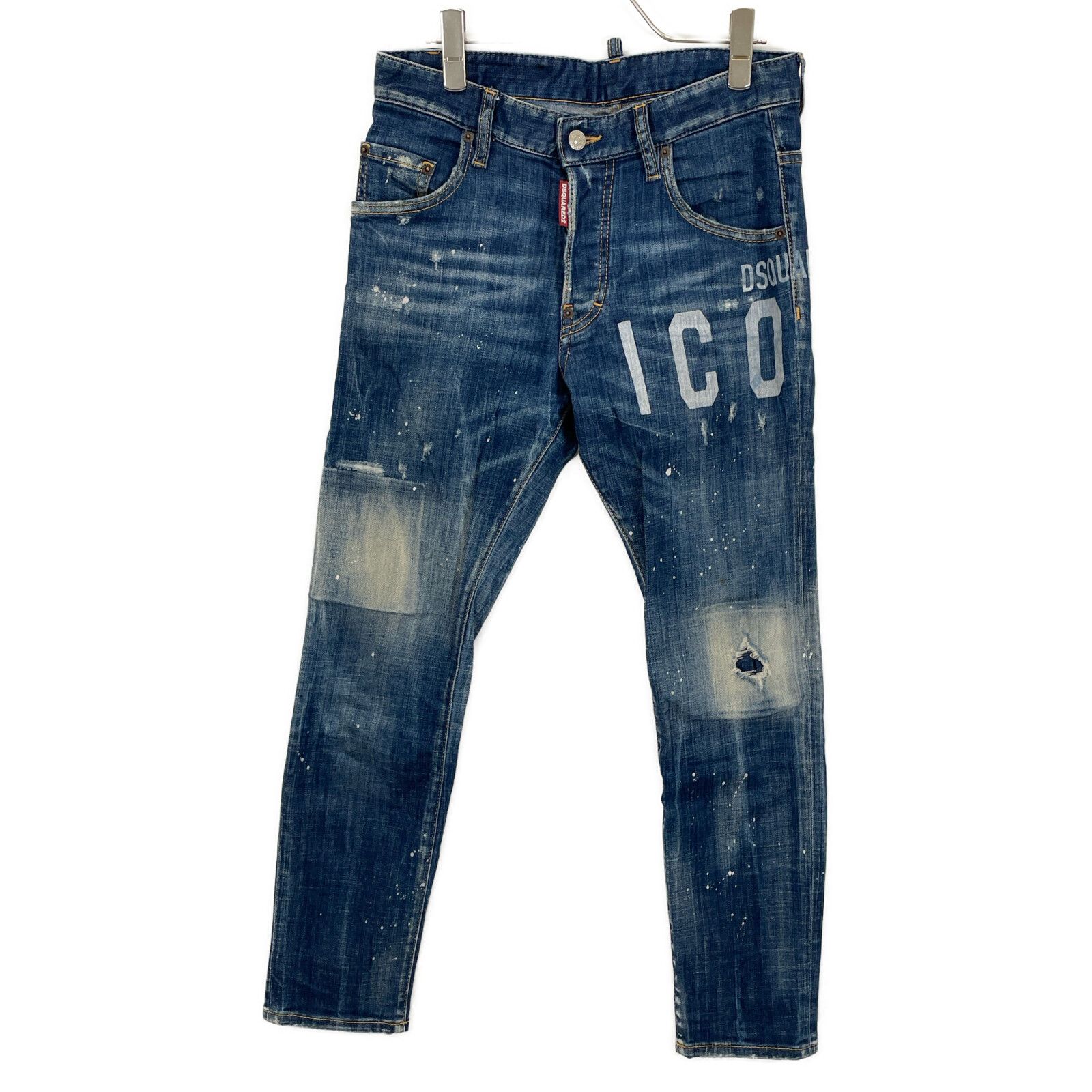 DSQUARED2 ペイント ダメージ加工 デニムパンツ バスキア 限定デニム DSQUARED2 ペイント ダメージ加工 デニムパンツ バスキア 限定デニム