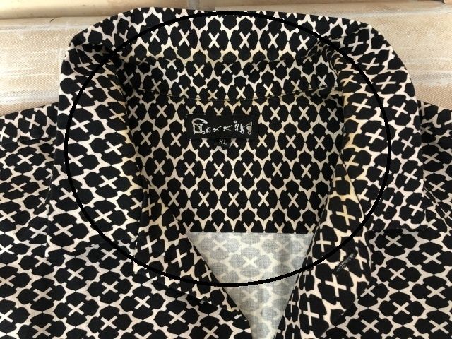 【中古】 GAKKIN ガッキン 長袖シャツ 総柄 ベージュ×ブラック XL 111433993