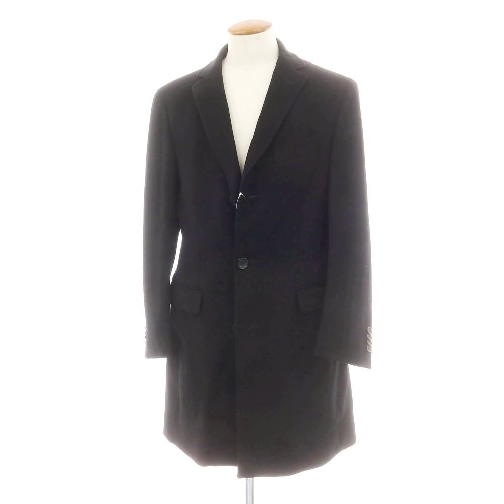 ジーゼニア Z Zegna ウール チェスターフィールドコート ブラック サイズ48 メンズ
