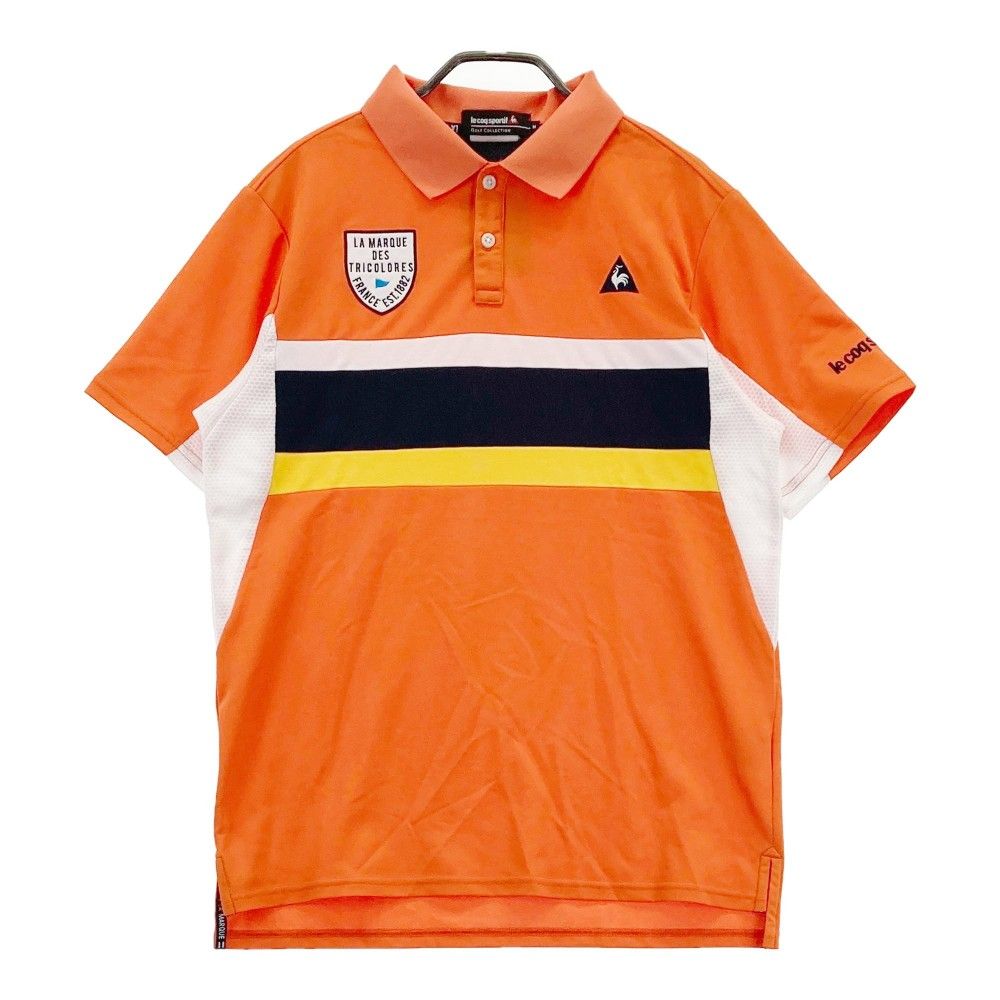 サイズ：M LECOQ GOLF ルコックゴルフ 半袖ポロシャツ オレンジ系 [240101233357]# ゴルフウェア メンズ ストスト -  メルカリ