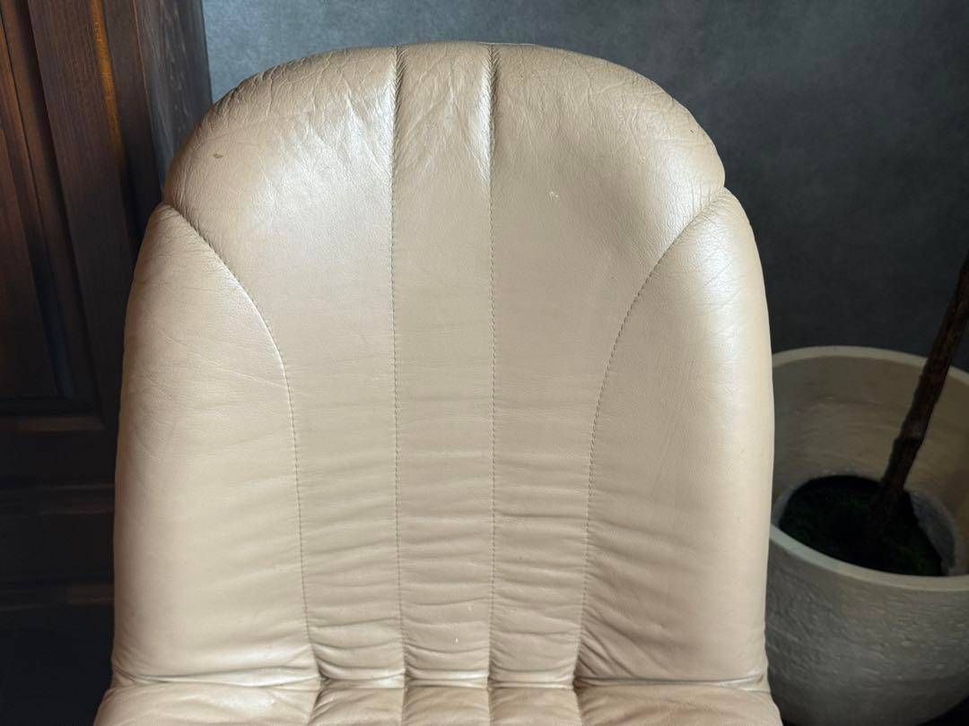 ① FUKURA フクラ レザー ヴィンテージ レトロ 本革 ミッドセンチュリー