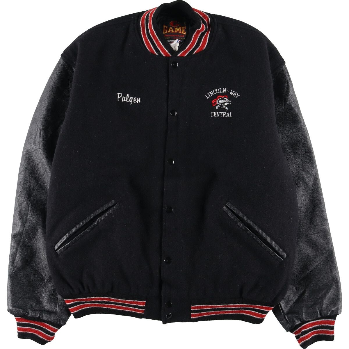 USA製 GAME SPORTSWEAR 中綿入り スタジャン Lビンテージ 古着 90年代 