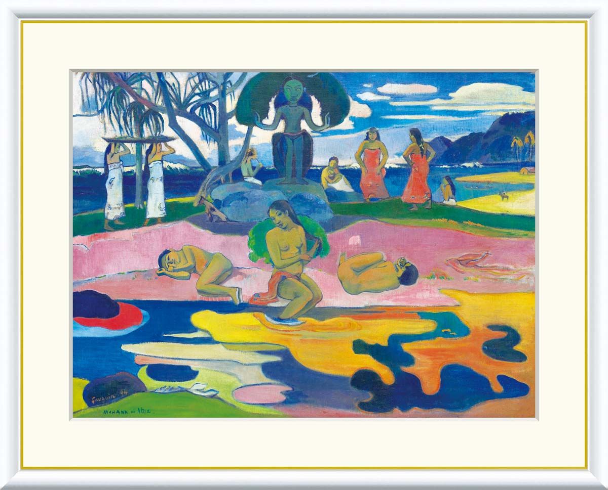 ポール・ゴーギャン、【白い馬】、希少な画集画より、新品高級額・額装