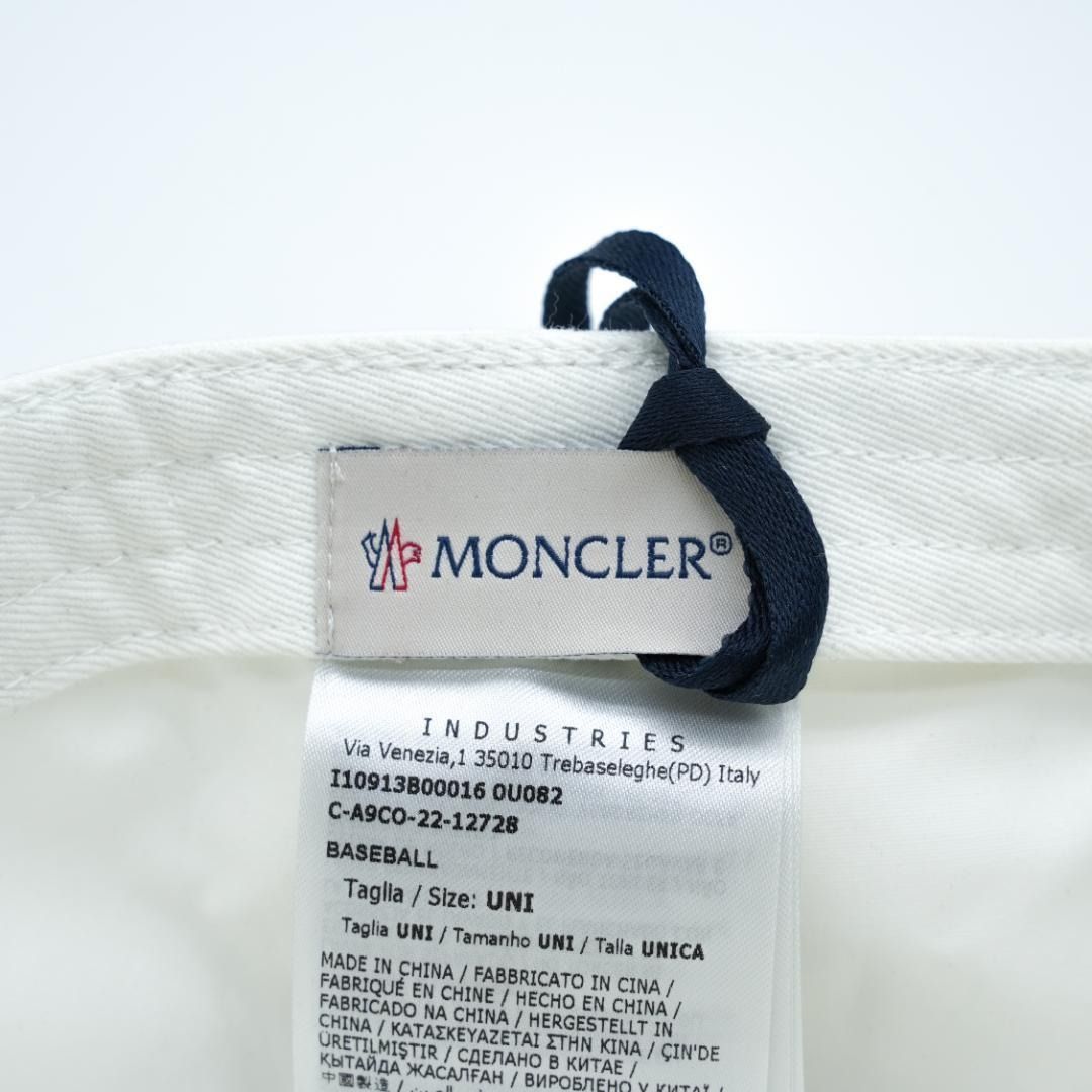 美品✨ MONCLER ベースボールキャップ ボア ホワイト ロゴマーク 新品未使用】MONCLER モンクレール ベースボールキャップ
