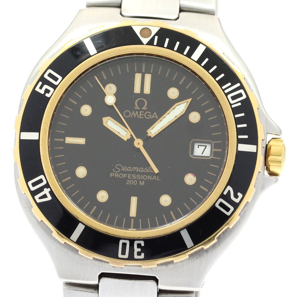 オメガ OMEGA シーマスター200 デイト YGベゼル クォーツ メンズ_911712