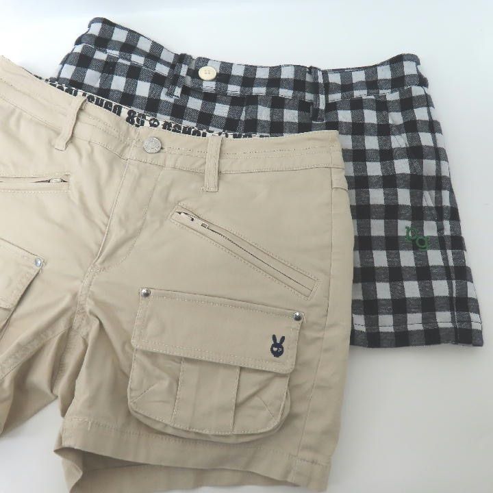 新品　パーリーゲイツ　ショートパンツ　サイズ：０　ゴルフ パーリーゲイツ PG 【ストレッチ】チェックドビーショートパンツ