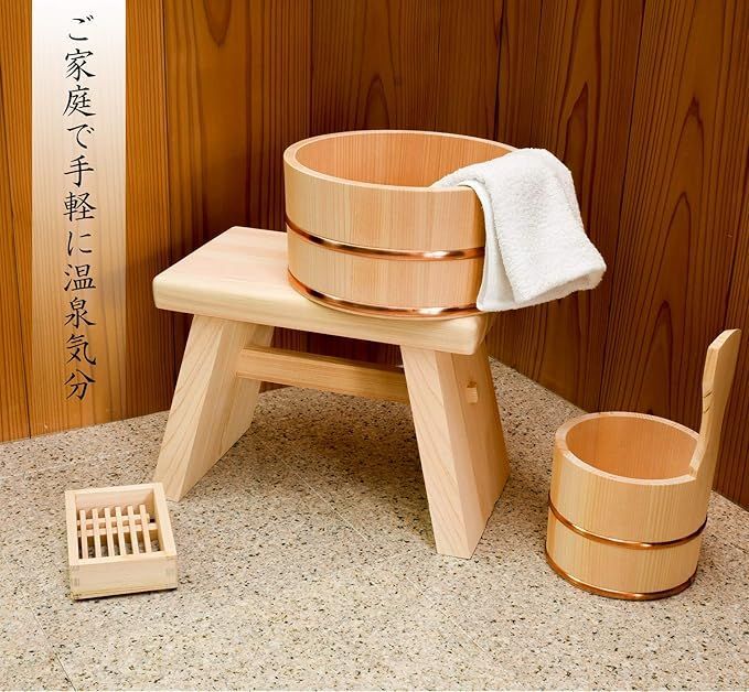 風呂椅子 木製 高さ23cm 桧 ひのき 日本製 194121