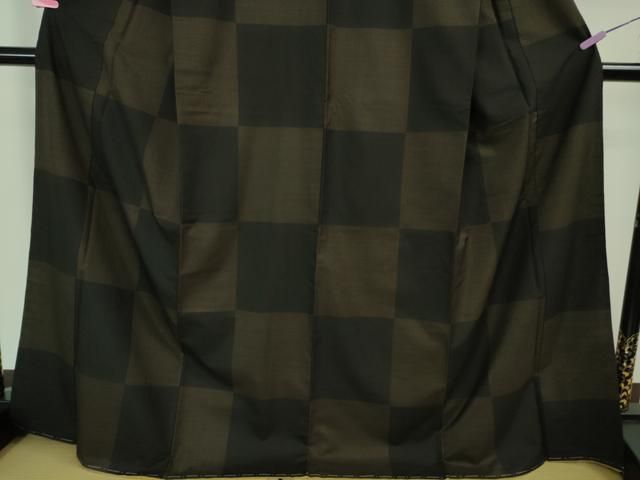 平和屋着物□極上 本場大島紬 7マルキ 市松文様 逸品 未使用