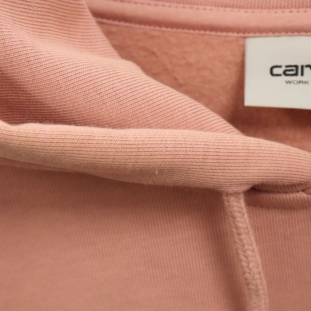 CARHARTT (カーハート) HOODED CARHARTT SWEAT フーデッド カーハート プルオーバースウェットパーカー ピンク I027093