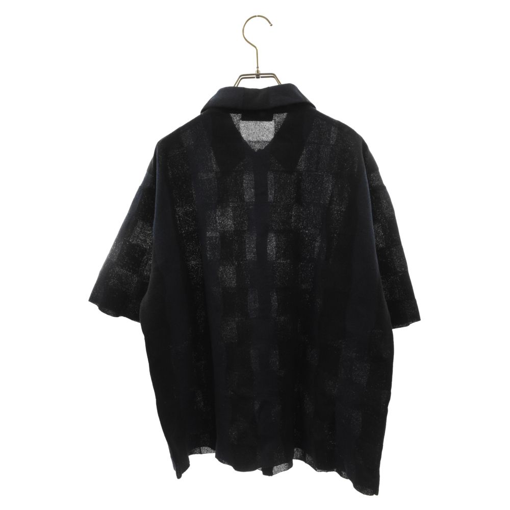 NKNIT (ンニット) 24SS CHECKER PATTERN KNIT SHIRT チェッカー  
