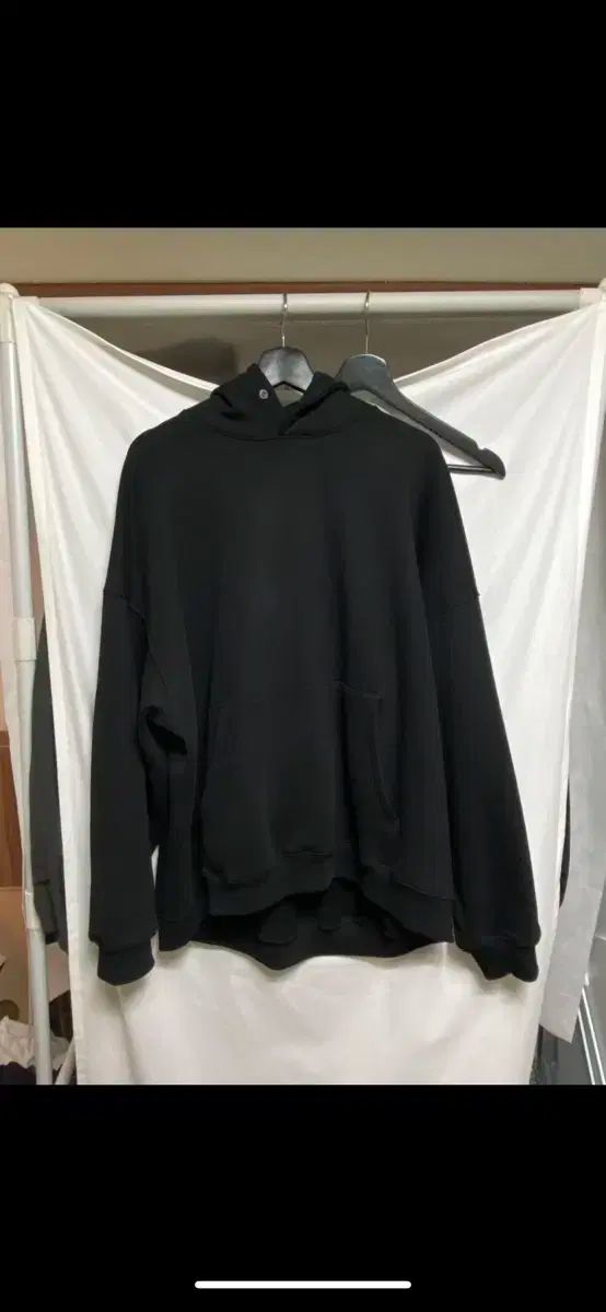 moif ムイフ BAGGY SWEAT HOODIE BLACK