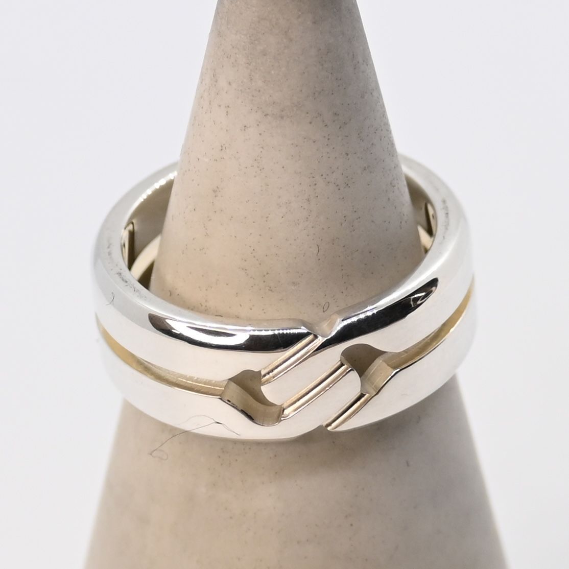 研磨済 GUCCI インフィニティ ノット リング 指輪 10号 シルバー Ag925 グッチ WWW_SHINETEETH_COM