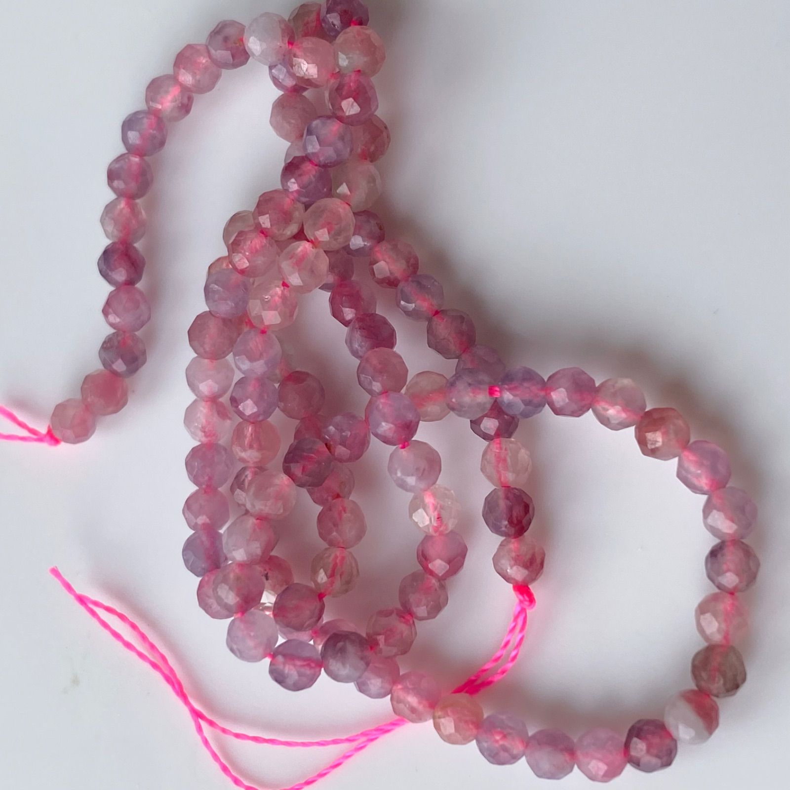 no.401＊ピンクトルマリンシリカ、ラウンドカット、3mm メルカリ