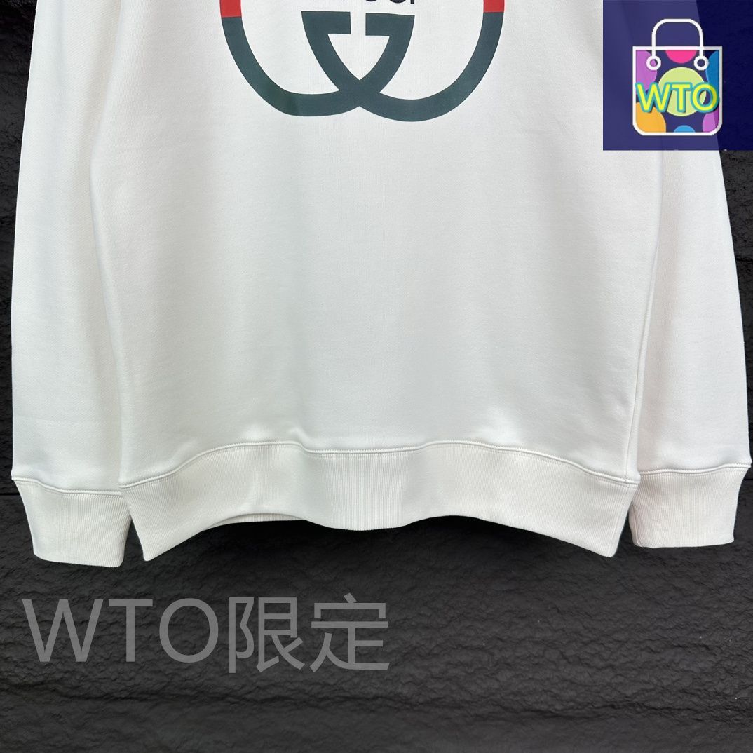 GUCCI 2025新作 ロゴプリント クルーネックスウェット [本日WTO