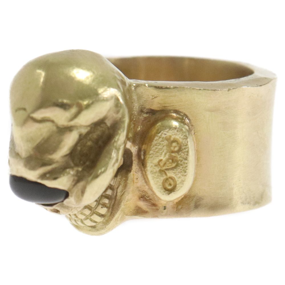 STOP LIGHT (ストップライト) K18 Skull Ring 全金スカルリング ※オニキスカスタム - メルカリ