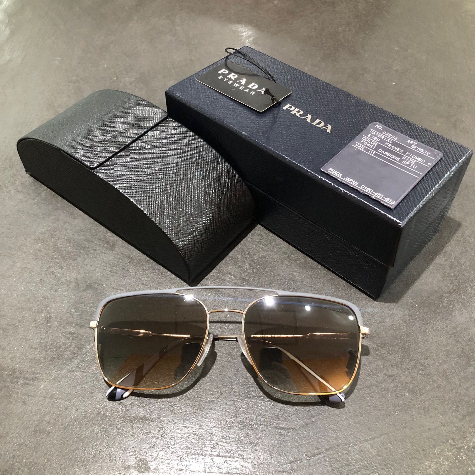 【美品】PRADA プラダ サングラス SPR53V ダブルブリッジ ブラック 美品】PRADA プラダ サングラス SPR53V ダブルブリッジ ブラック