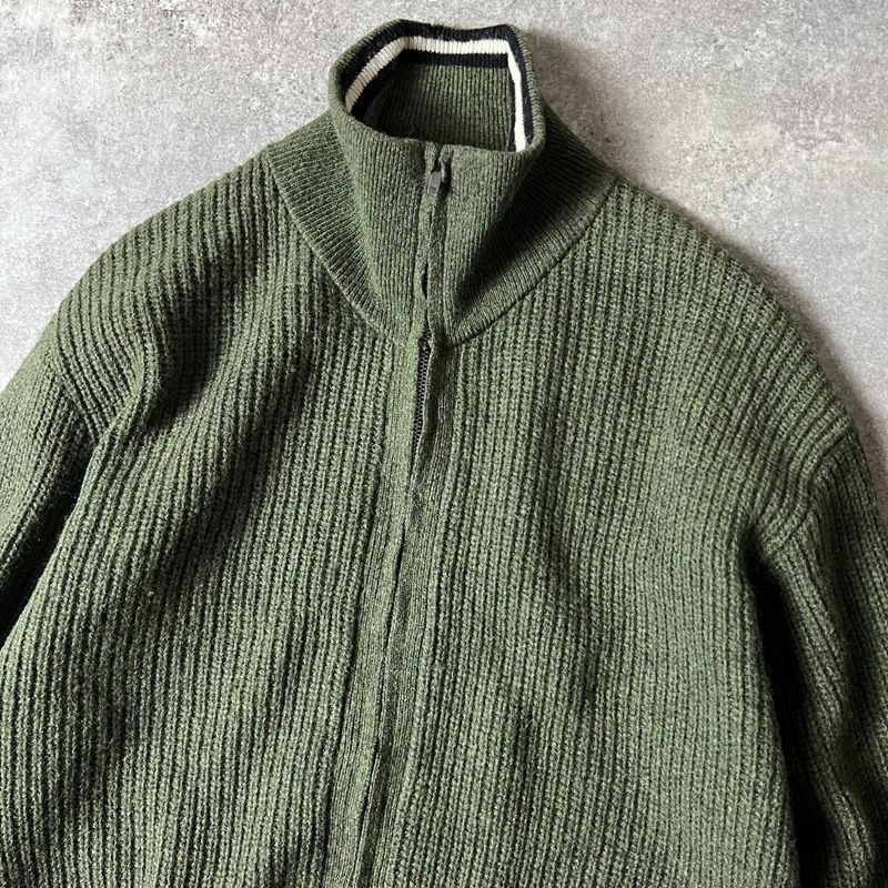 60s USA製 WELGRUME フルジップ ラムウール ドライバーズ ニット 