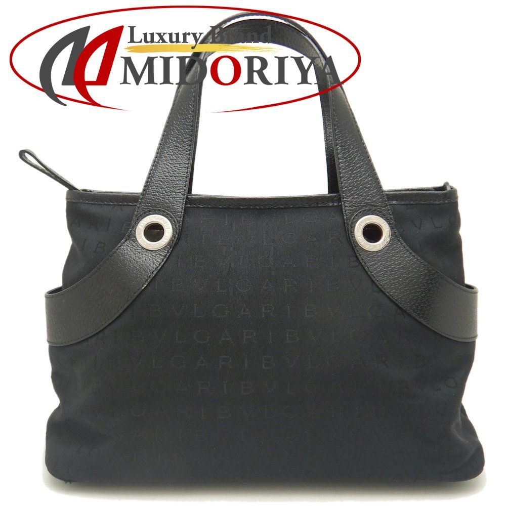 BVLGARI ブルガリ トートバッグ ロゴマニア キャンバスxレザー