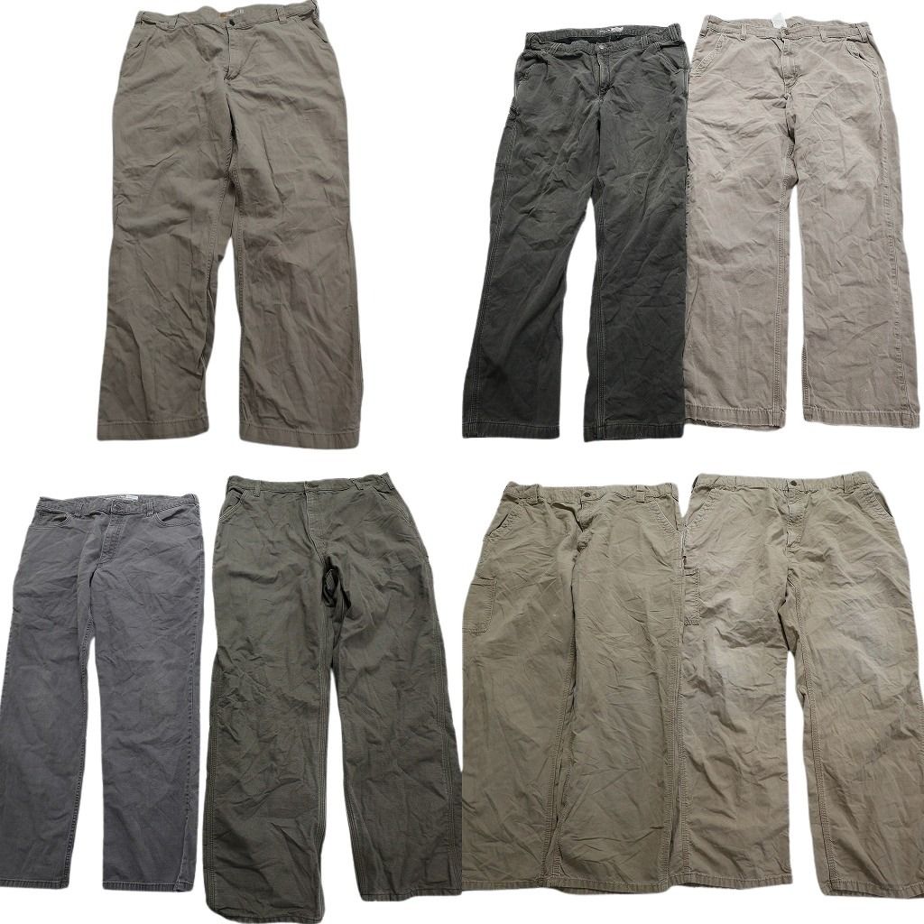 古着卸 カーハート Carhartt ダック ペインター パンツ 7枚セット メンズ 42 |40 革パッチ ワーク 古着 NA2080