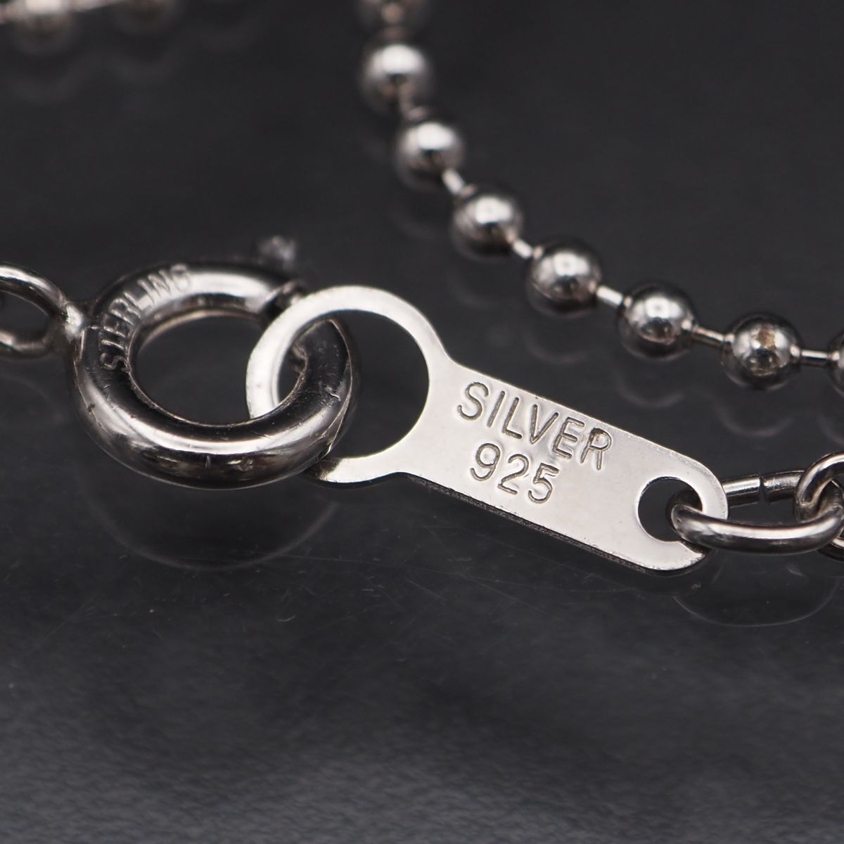 【SALE／37%OFF】 STERLING ヴィンテージ J142 SILVER925刻印 ボール ネックレス シルバー