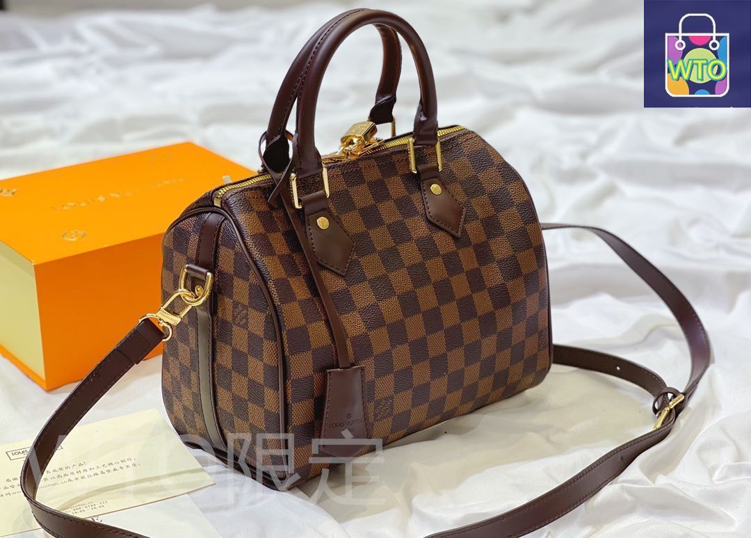 極美品　ルイヴィトンハンドバッグ　財布キーホルダー3点セット　濃いパープル白 ☆美品☆LOUIS VUITTON ルイヴィトン ショルダーバッグ