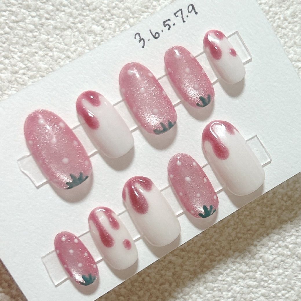 いちご✿マグネットネイル　4種おまとめ 現品限り】 いちごネイル マグネットネイル - メルカリ