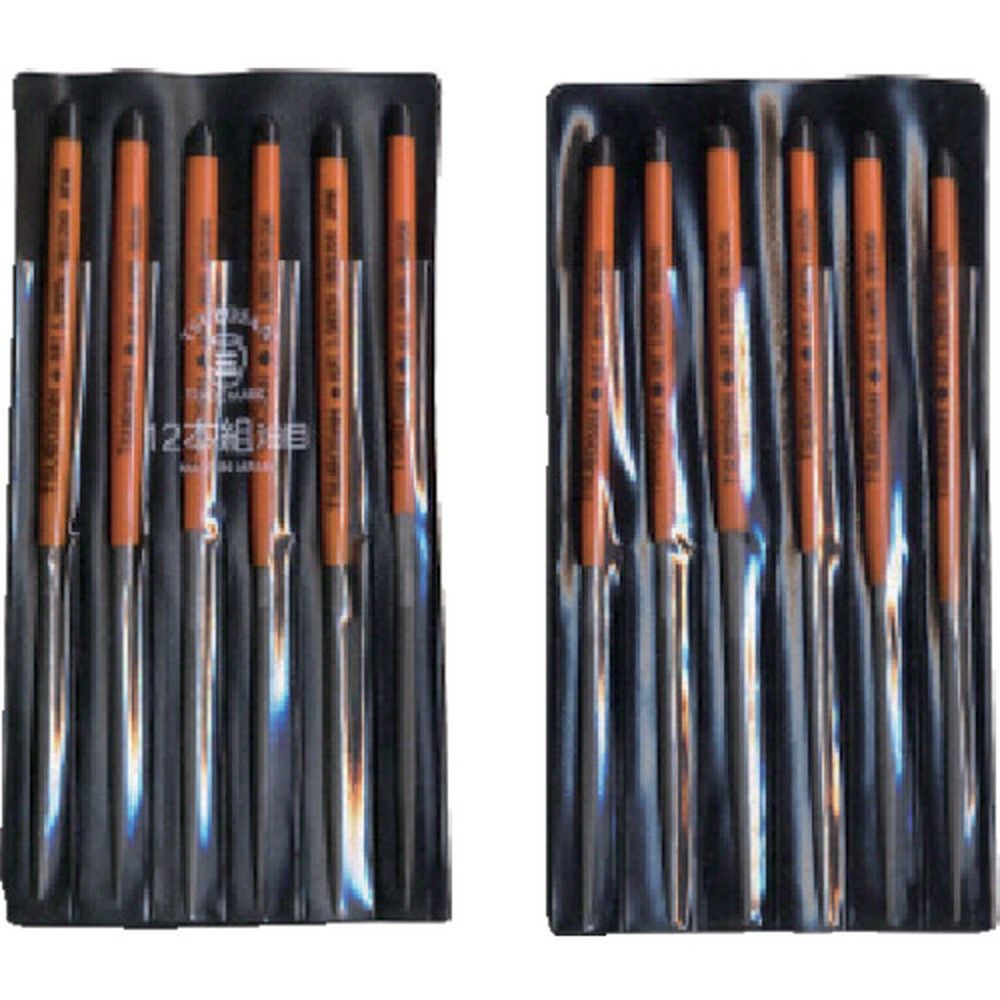 ツボサン 組ヤスリ 12本組 両甲 油目 RK012-04