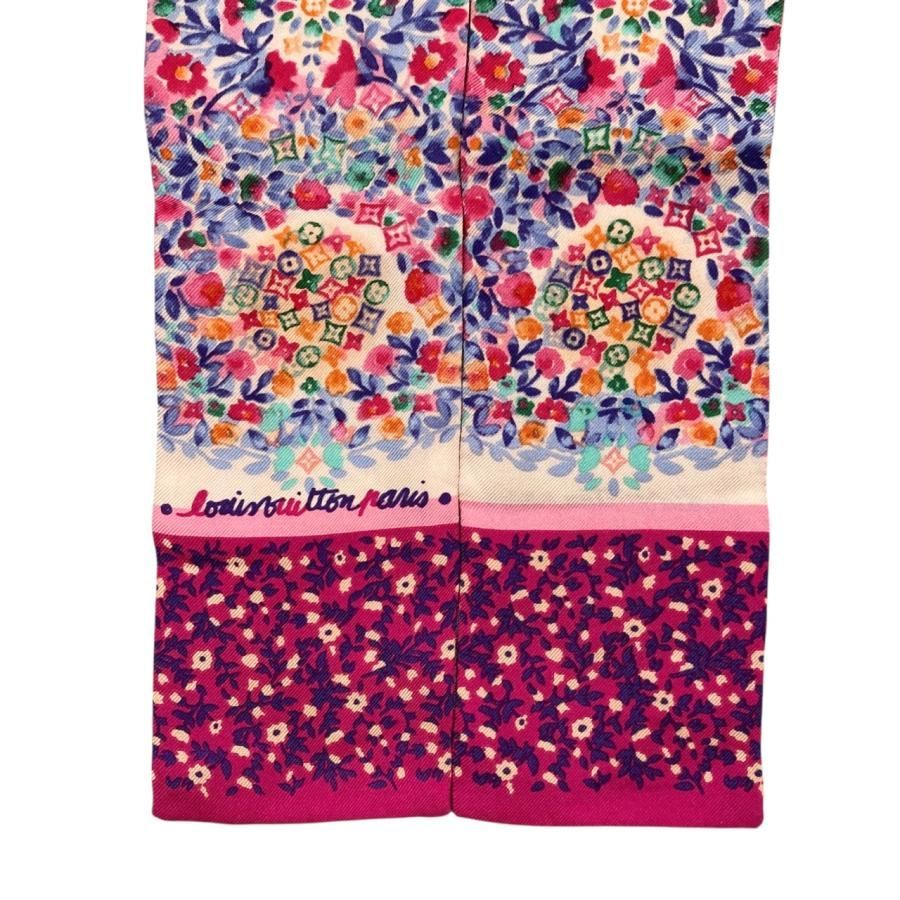 ☆E4155 ルイヴィトン シルクスカーフ バンドー カターニャ M72853