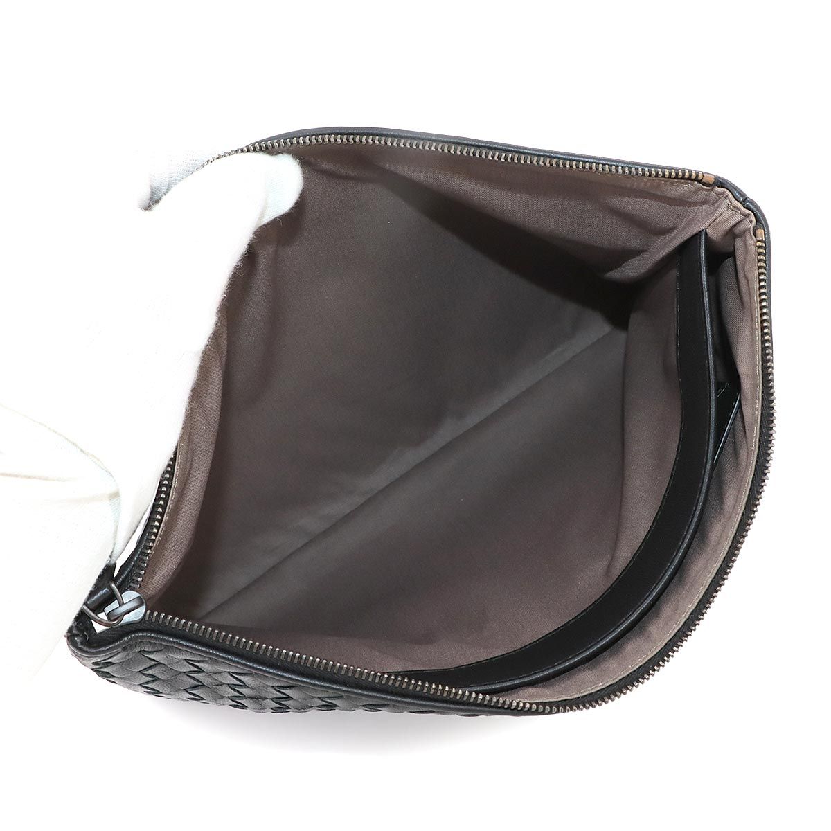 新品同様/ BOTTEGA VENETA ボッテガヴェネタ 608608 マキシイントレチャート ラージ ザ アルコ トートバッグ ブラック/グリーン メンズ 新品同様 BOTTEGA VENETA ボッテガヴェネタ イントレチャート ビジネス