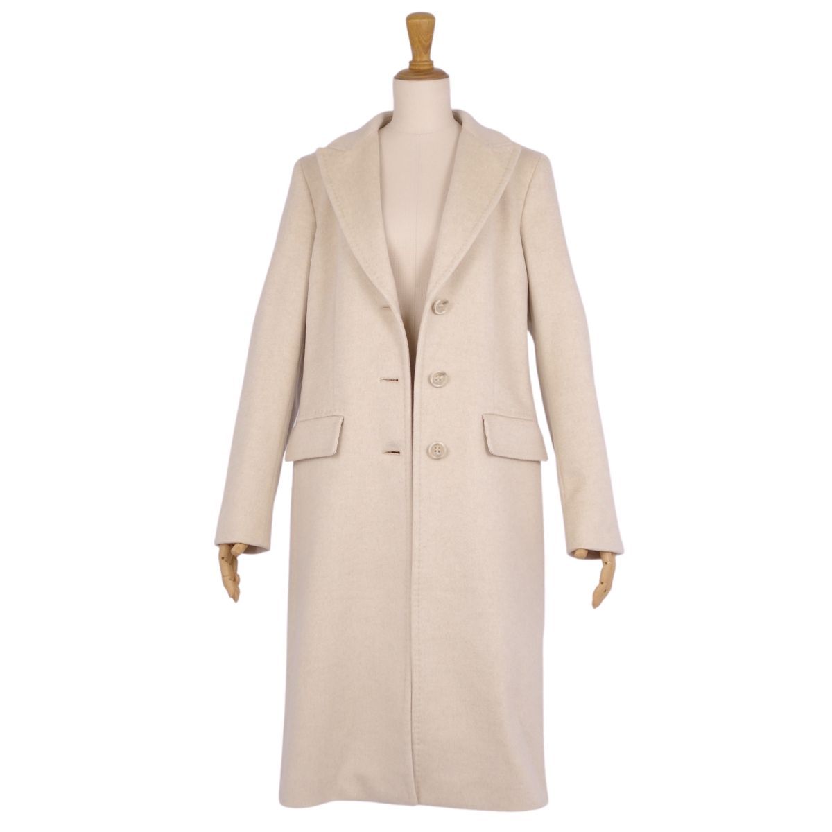 極美品 マックスマーラ Max Mara 白タグ コート チェスター