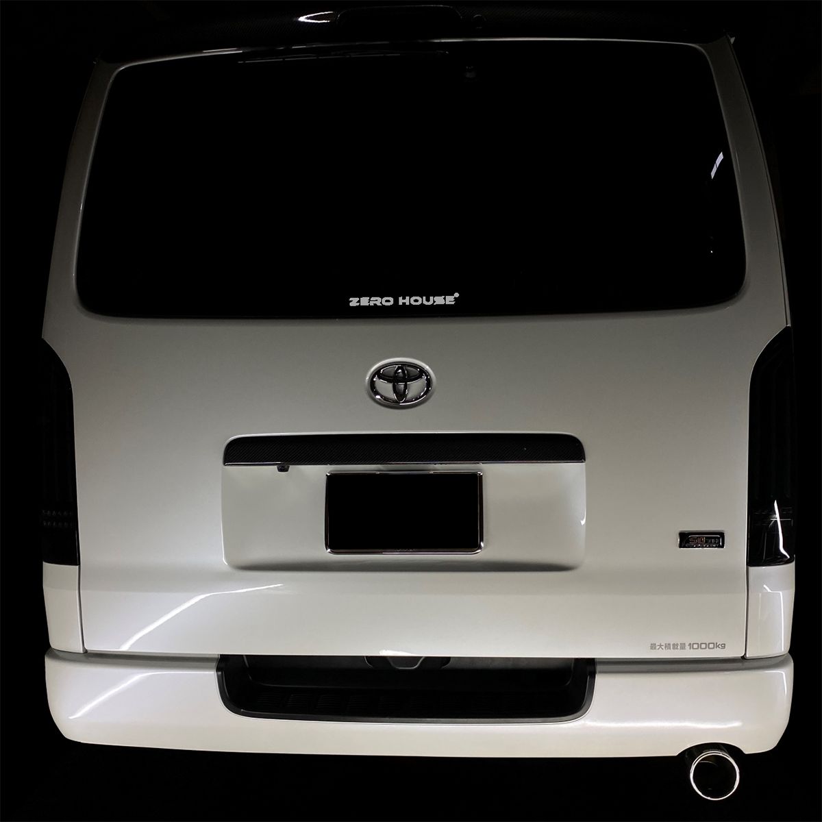 ハイエース 200系 専用設計 マフラーカッター 砲弾型 チタン