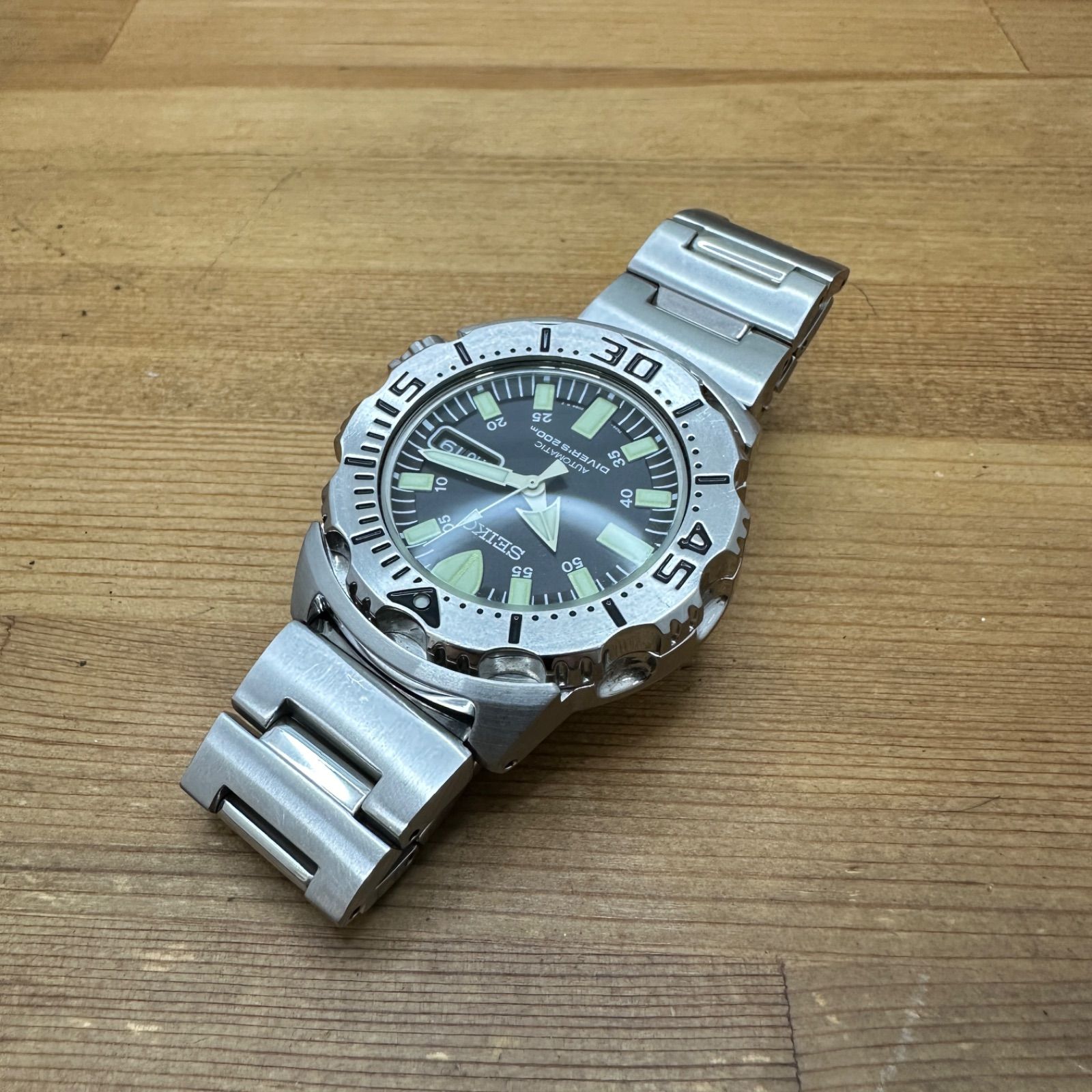 SEIKO 7S26-0350 ダイバー メンズ腕時計 自動巻き 稼働 セイコー SEIKO 7S26-0350 ダイバー メンズ腕時計 自動巻き 稼働