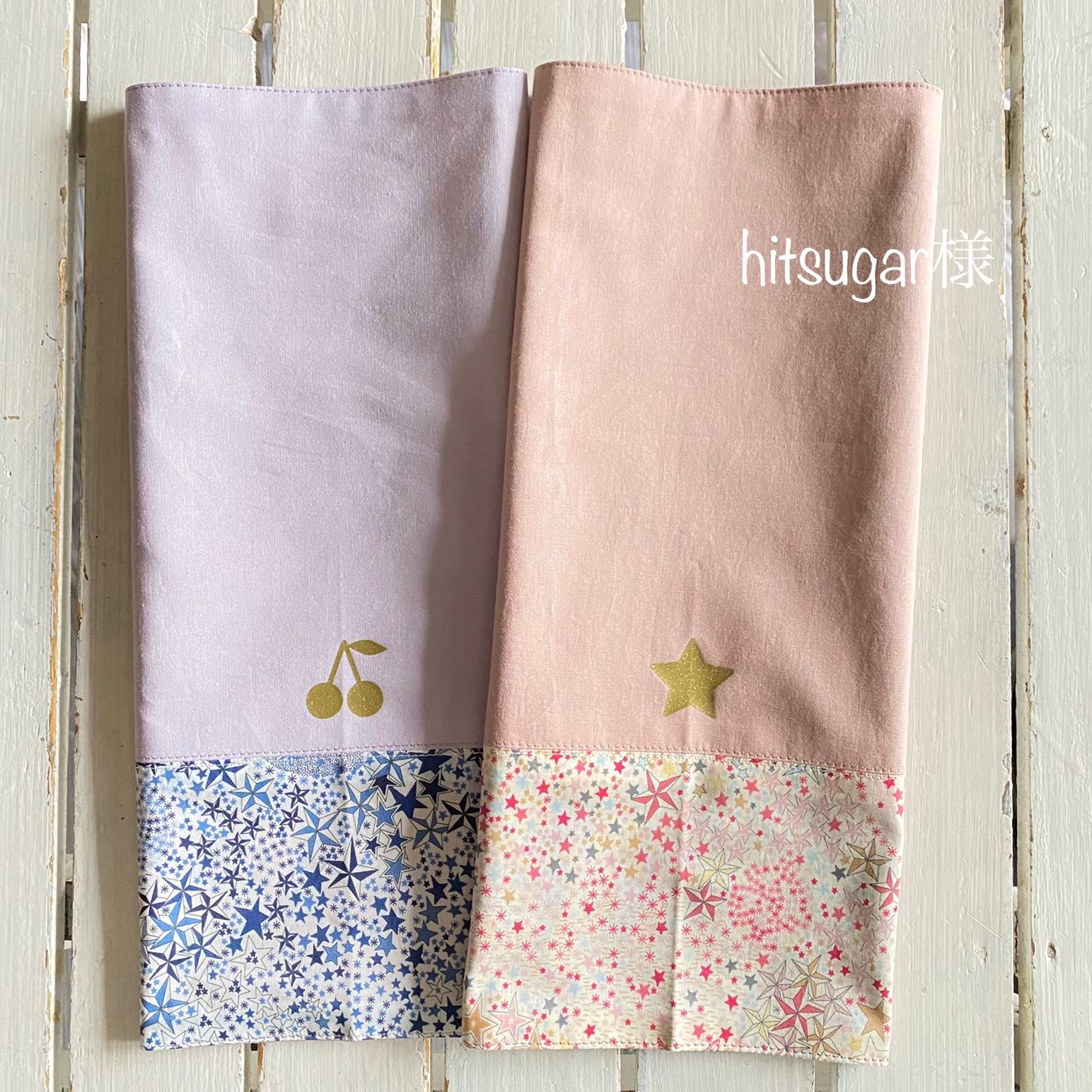 hitsugar様☆リバティプリント使用×さくらんぼワッペンレッスンバッグ 