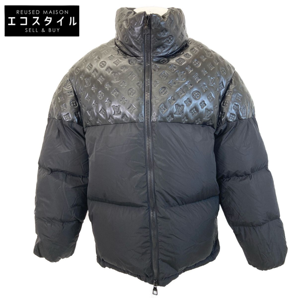 ルイヴィトン LOUIS VUITTON レザー ヨーク メルトン ハーフコート ルイヴィトン LOUIS VUITTON レザー ヨーク メルトン ハーフコート