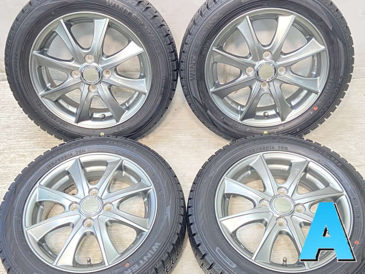 155/65R14 ダンロップ ウィンターマックス WM02 LEBEN 14x4.5 45 100-4穴 中古タイヤ スタッドレスタイヤ  ホイールセット 4本セット w14240808037 - メルカリ