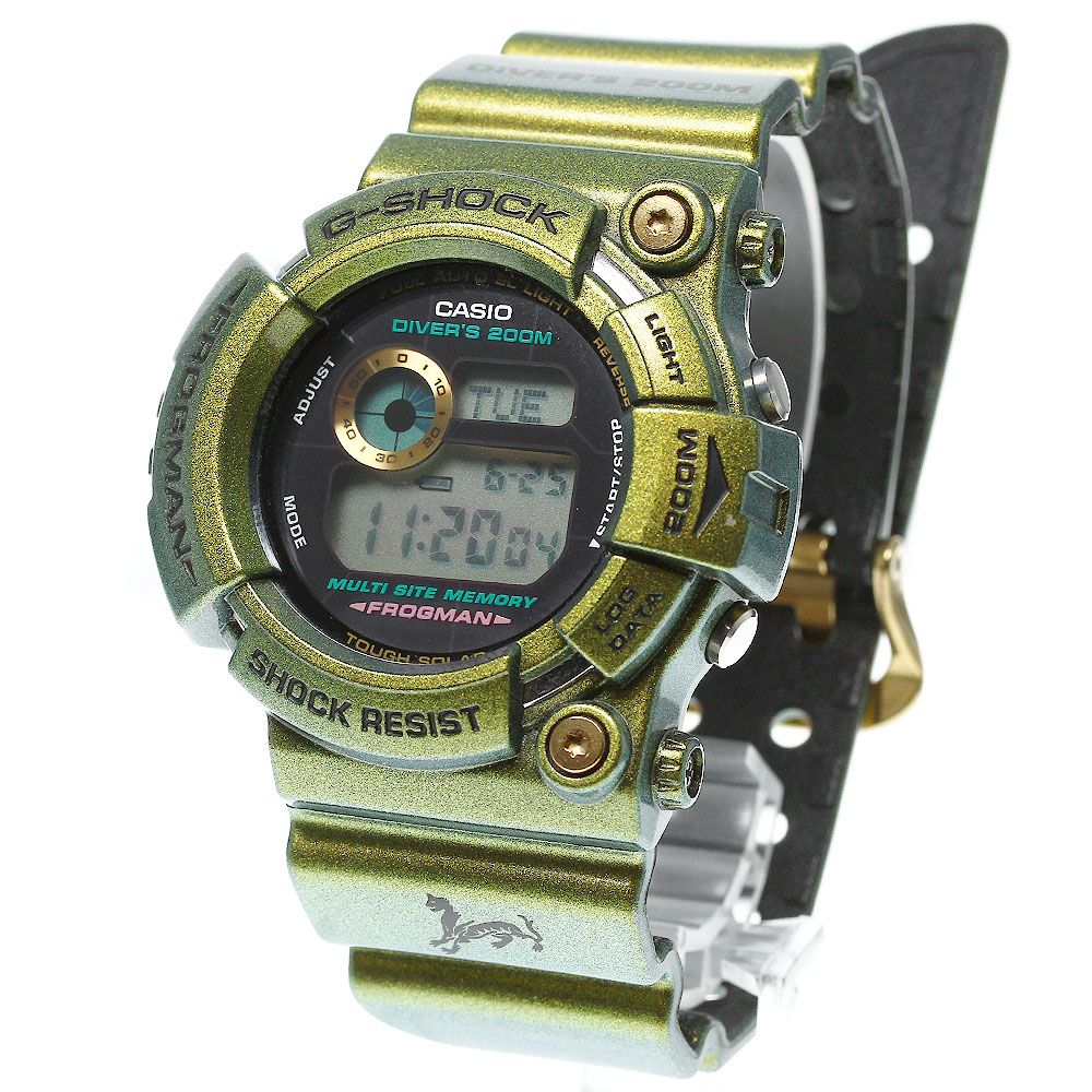 カシオ CASIO GW-200GM-9JF G-SHOCK フロッグマン ゴールドディフェンダー 白虎 ソーラー電波 メンズベルト訳あり_824939