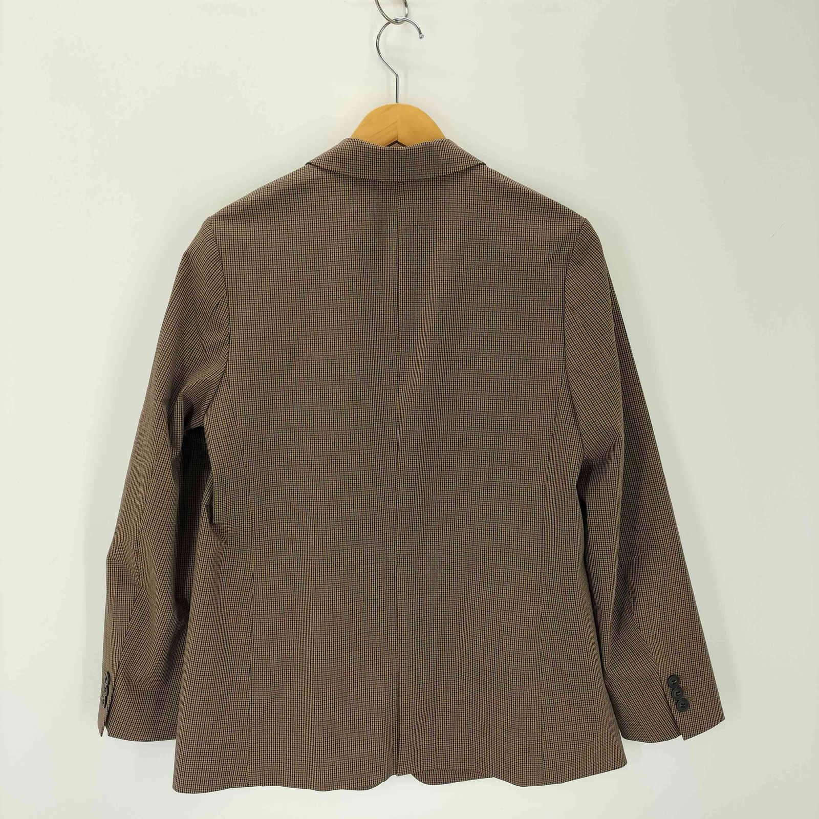 UNIQLO　C　ブラウン チェック柄 テーラード　ジャケット ユニクロ ブラウン チェック柄 テーラードジャケットM - メルカリ