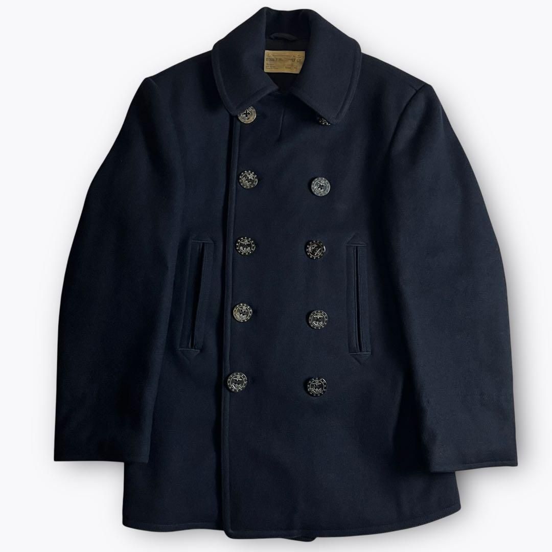 RRL ウール ピーコート 裏地刺繍 10ボタン ネイビー 2000000021188