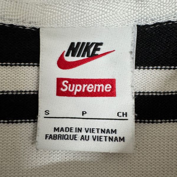 Nike Supreme ラガーシャツ Mサイズ 白黒ストライプ Supreme Nike Stripe Rugby Black | eBay