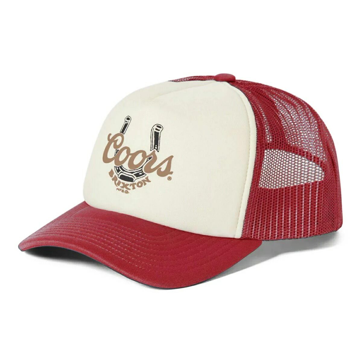 ★ブリクストンBRIXTON x Coors Luck Mp 帽子 関税込★ Brixton Coors Luck MP Trucker Hat Cap Red/White/Red キャップ
