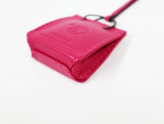 HERMES サックオランジュ バッグチャーム ローズメキシコ ピンク