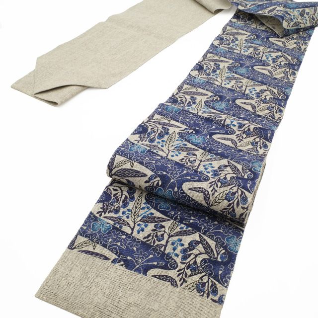 中古】 城間栄順 名古屋帯 リサイクル 八寸 松葉仕立て 沖縄県