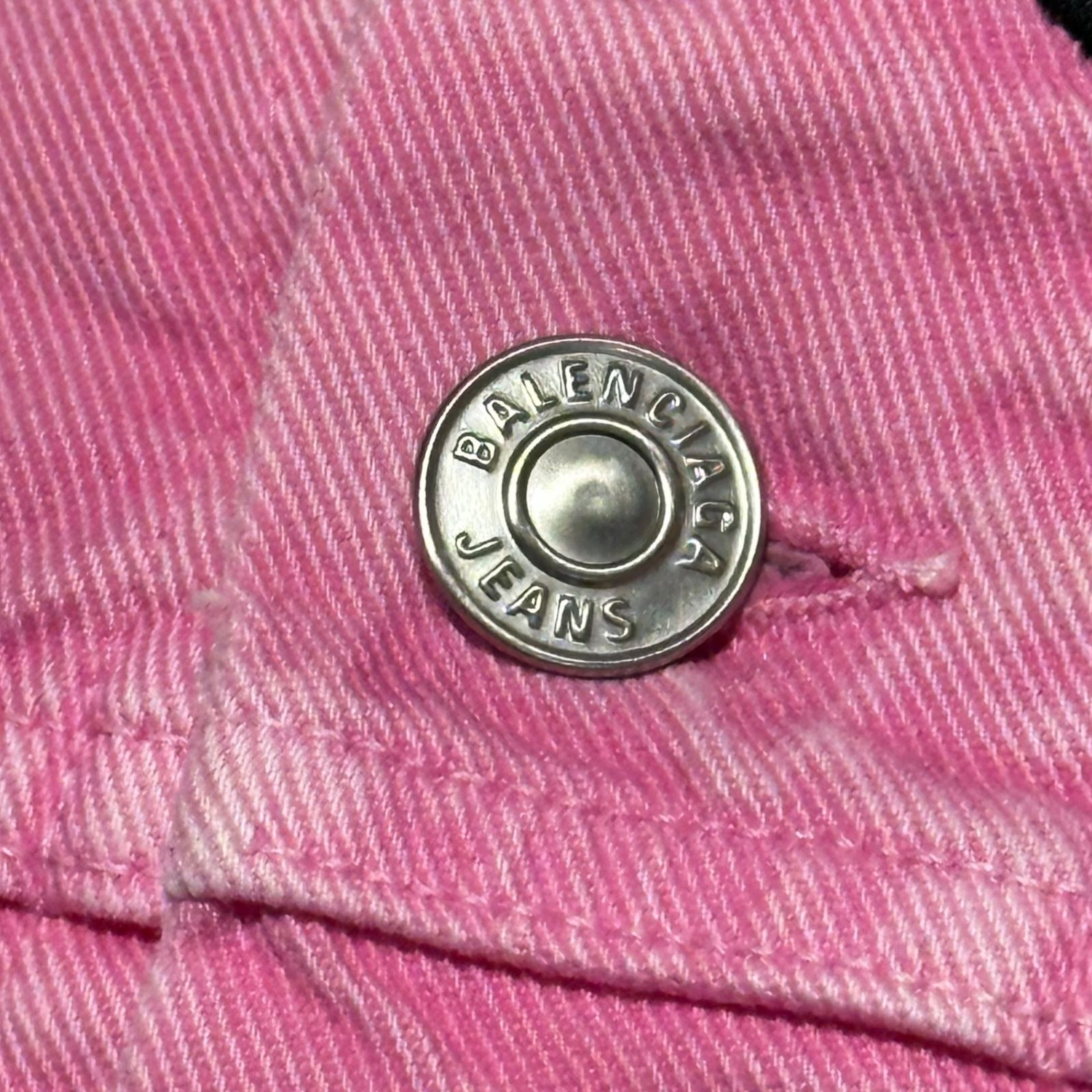 BALENCIAGA(バレンシアガ) 21SS Front Logo Dyed Pink Denim Jacket