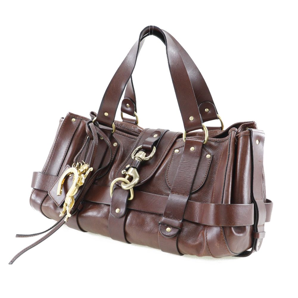 Chloe】クロエ ケララ ホースチャーム レザー 茶 レディース