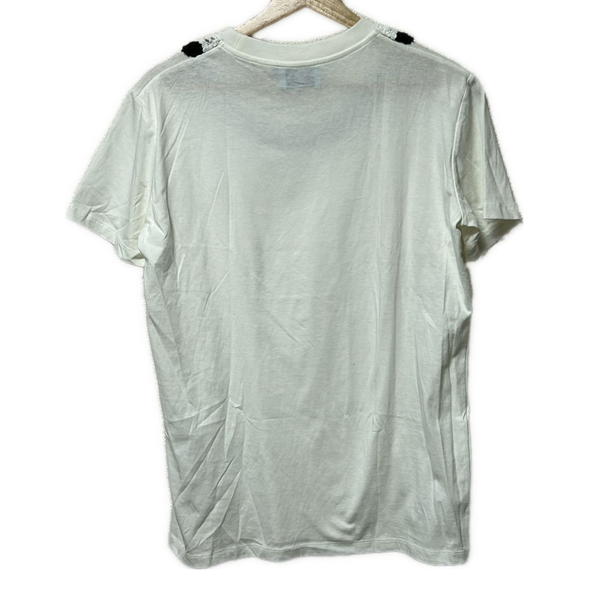 PRADA プラダ 半袖Tシャツ サイズM レディース - 白×カーキ クルーネック|レース|2017年