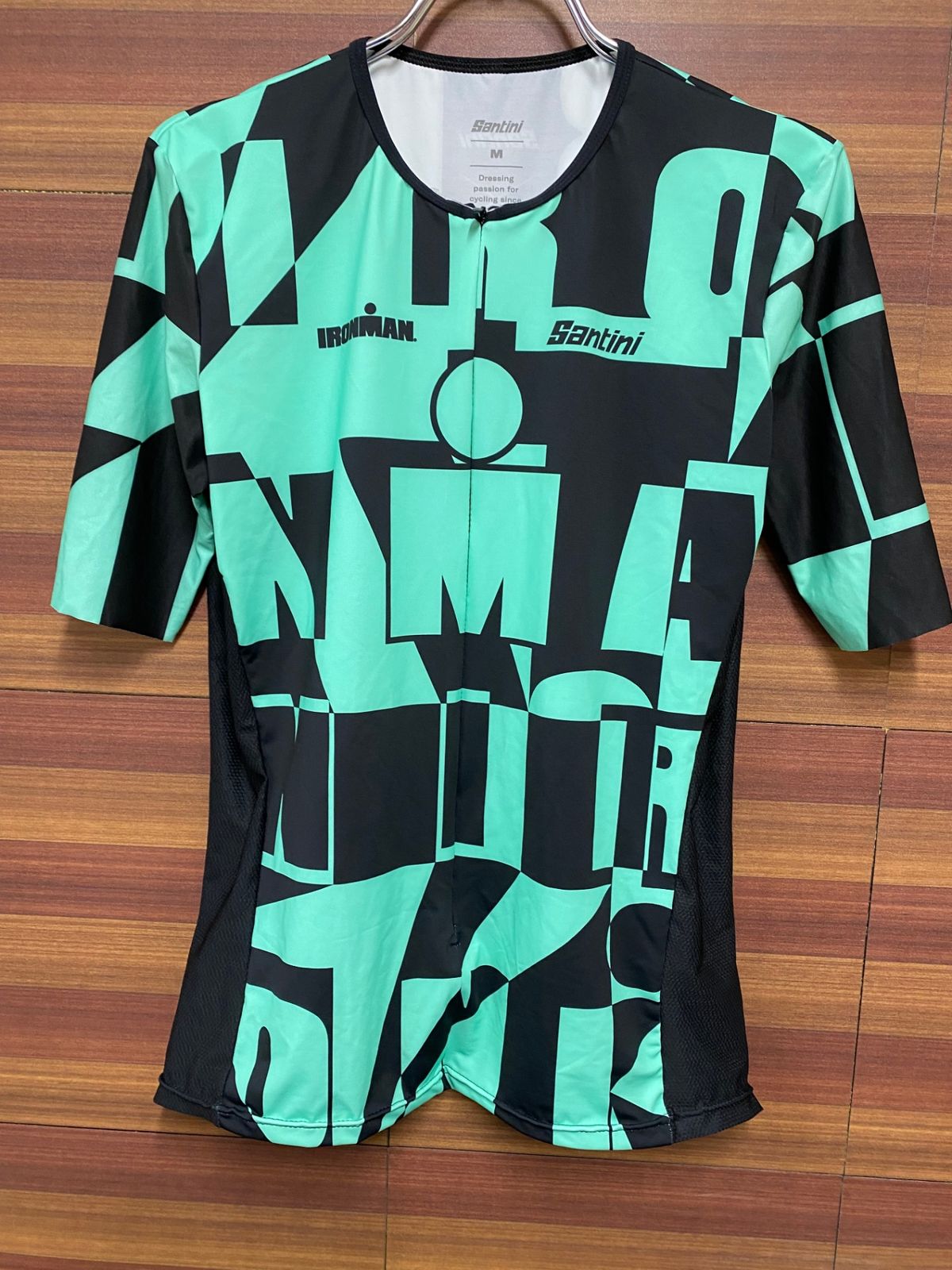 Santini あどけな Ironmanサンティーニ バイクジャージ M 黒